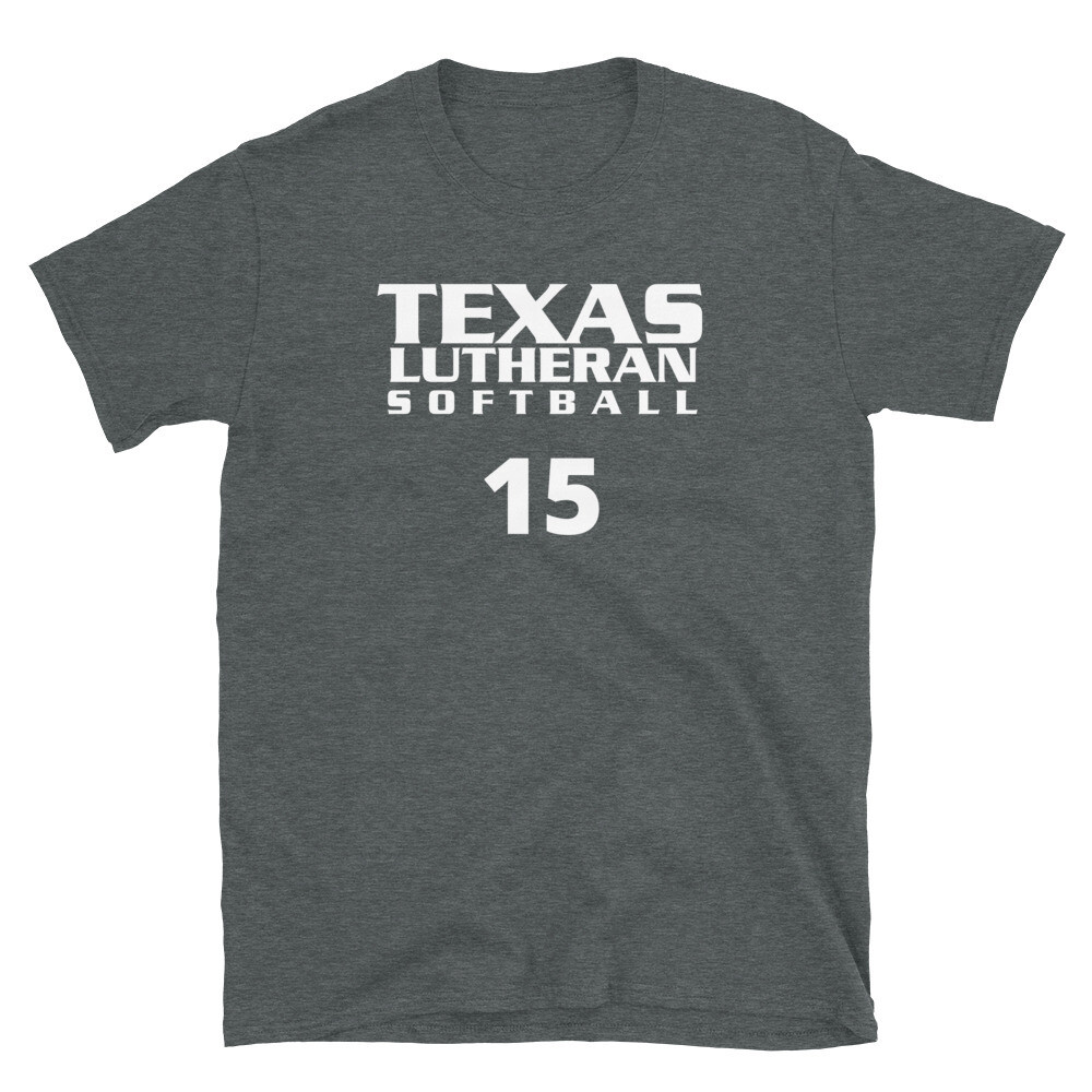 TLU Softball Number 15 Short-Sleeve Unisex T-Shirt