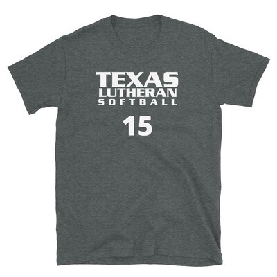 TLU Softball Number 15 Short-Sleeve Unisex T-Shirt