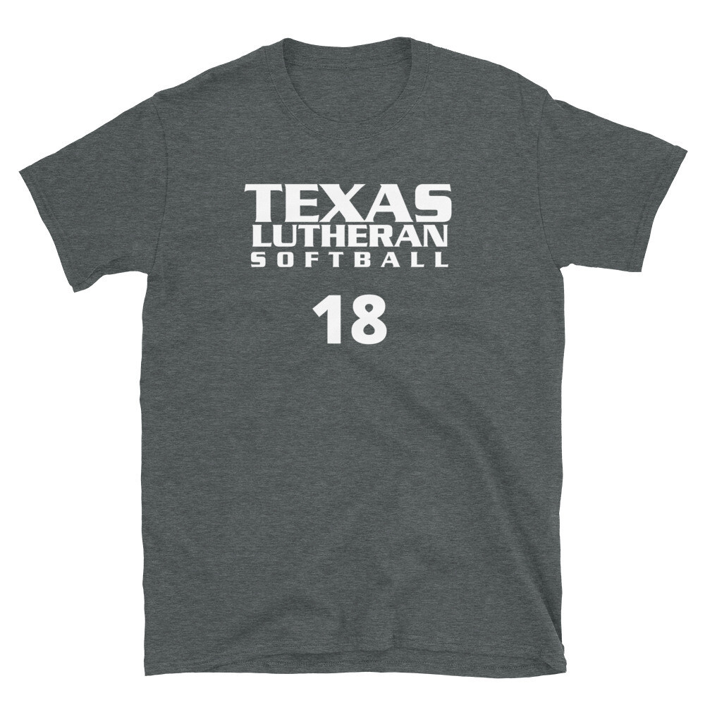TLU Softball Number 18 Short-Sleeve Unisex T-Shirt