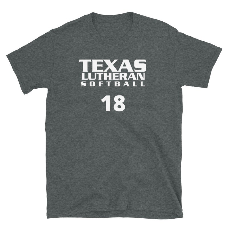TLU Softball Number 18 Short-Sleeve Unisex T-Shirt