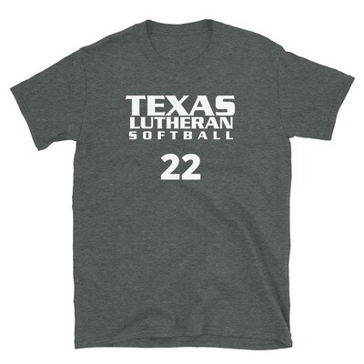 TLU Softball Number 22 Short-Sleeve Unisex T-Shirt