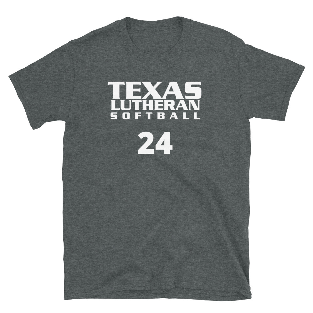 TLU Softball Number 24 Short-Sleeve Unisex T-Shirt