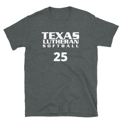 TLU Softball Number 25 Short-Sleeve Unisex T-Shirt