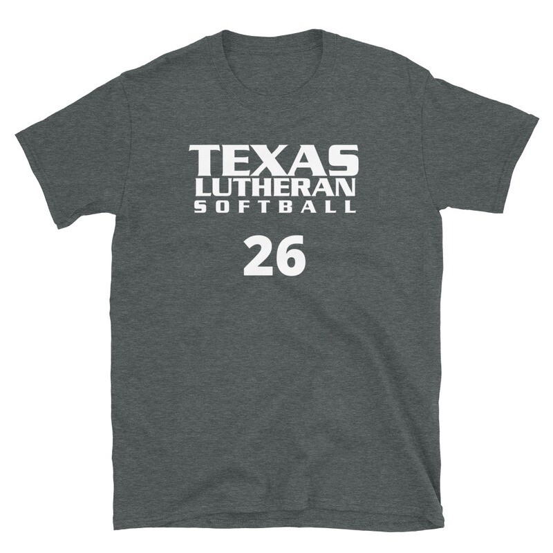 TLU Softball Number 26 Short-Sleeve Unisex T-Shirt