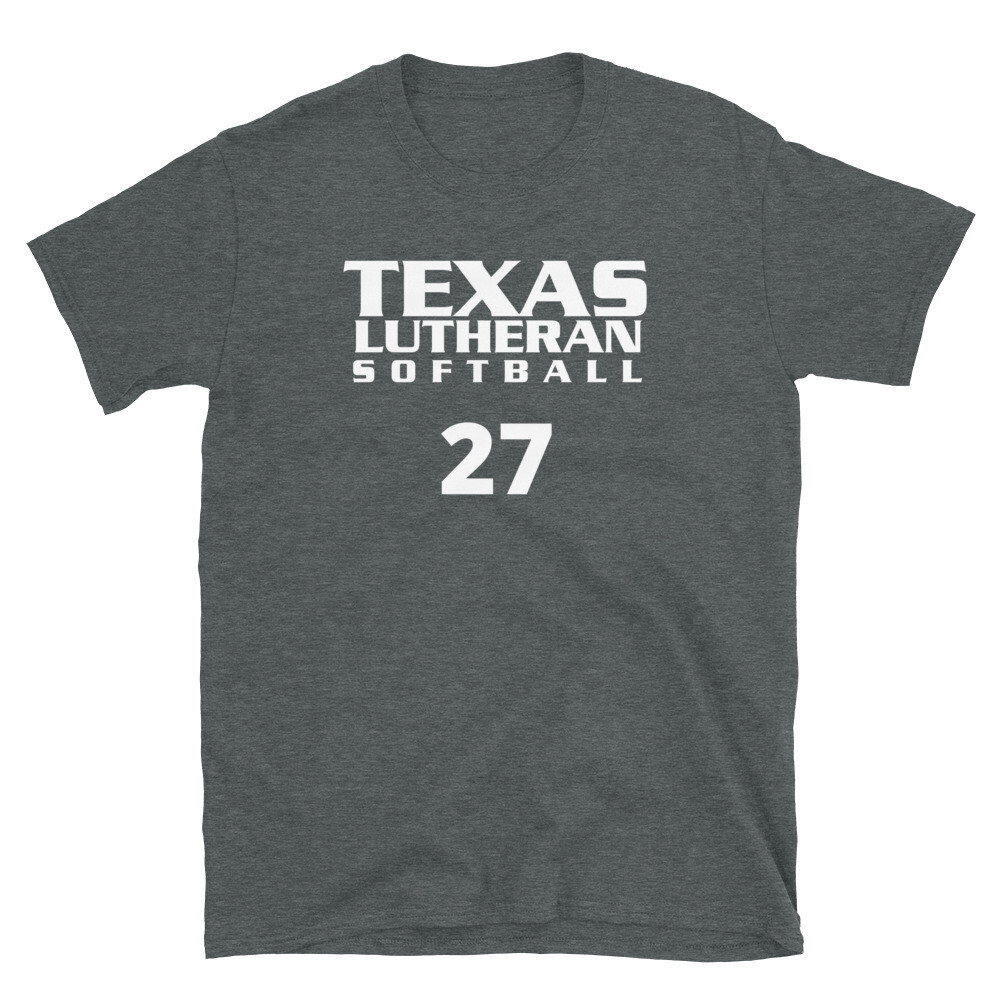 TLU Softball Number 27 Short-Sleeve Unisex T-Shirt