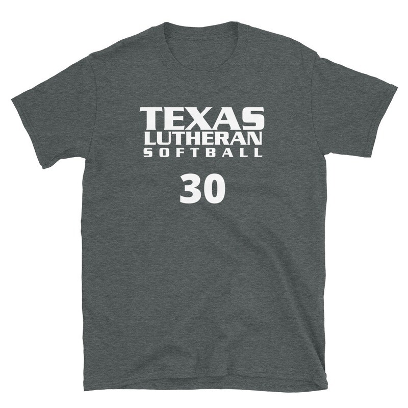 TLU Softball Number 30 Short-Sleeve Unisex T-Shirt