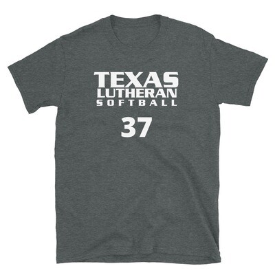 TLU Softball Number 37 Short-Sleeve Unisex T-Shirt