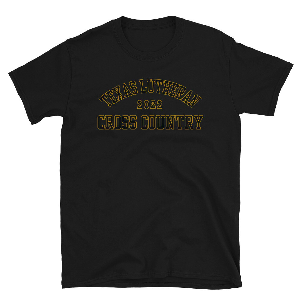 Texas Lutheran Cross Country 2022 Short-Sleeve Unisex T-Shirt, Color: Black, Size: S