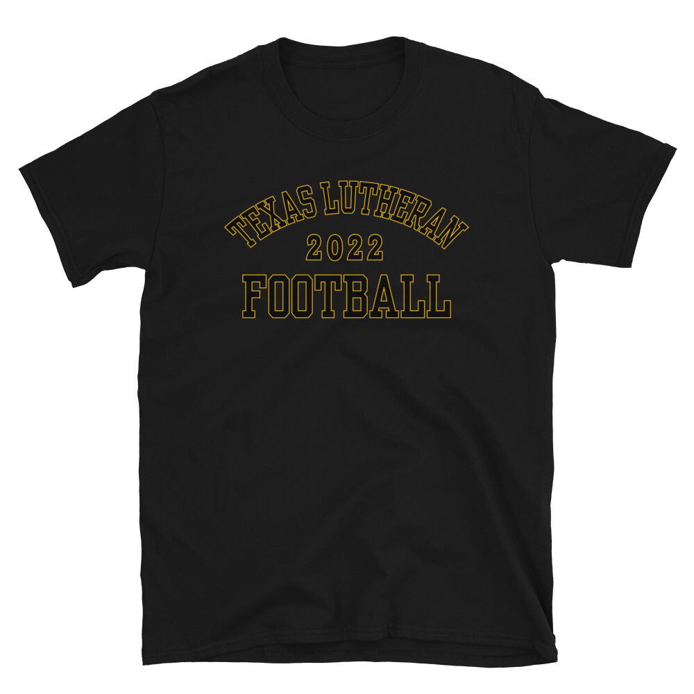 Texas Lutheran Football 2022 Short-Sleeve Unisex T-Shirt, Color: Black, Size: S