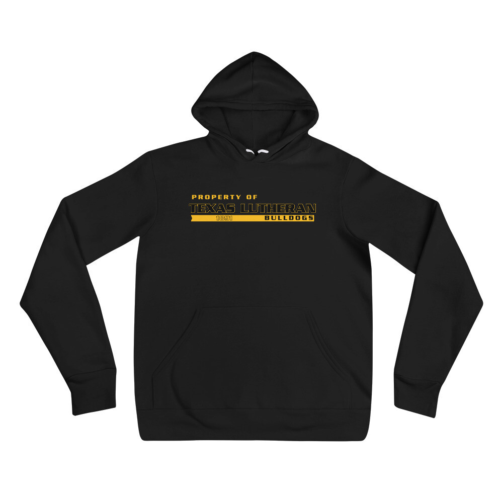 Unisex hoodie - TLU Athletics Property of, Color: Black, Size: S