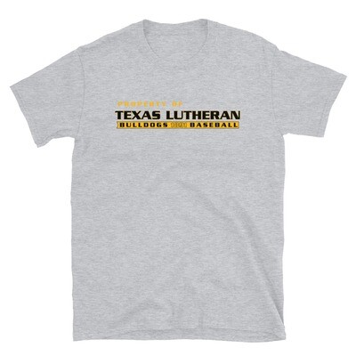 TLU Athletics Property of Baseball Short-Sleeve Unisex T-Shirt