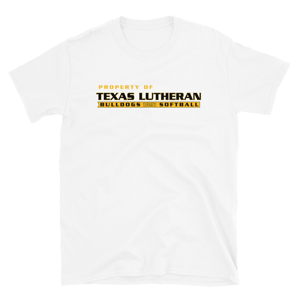 TLU Athletics Property of Softball Short-Sleeve Unisex T-Shirt