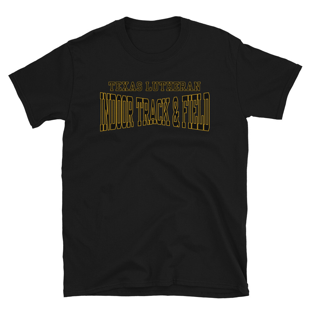 TLU Athletics Indoor Track &amp; Field Short-Sleeve Unisex T-Shirt, Color: Black, Size: S