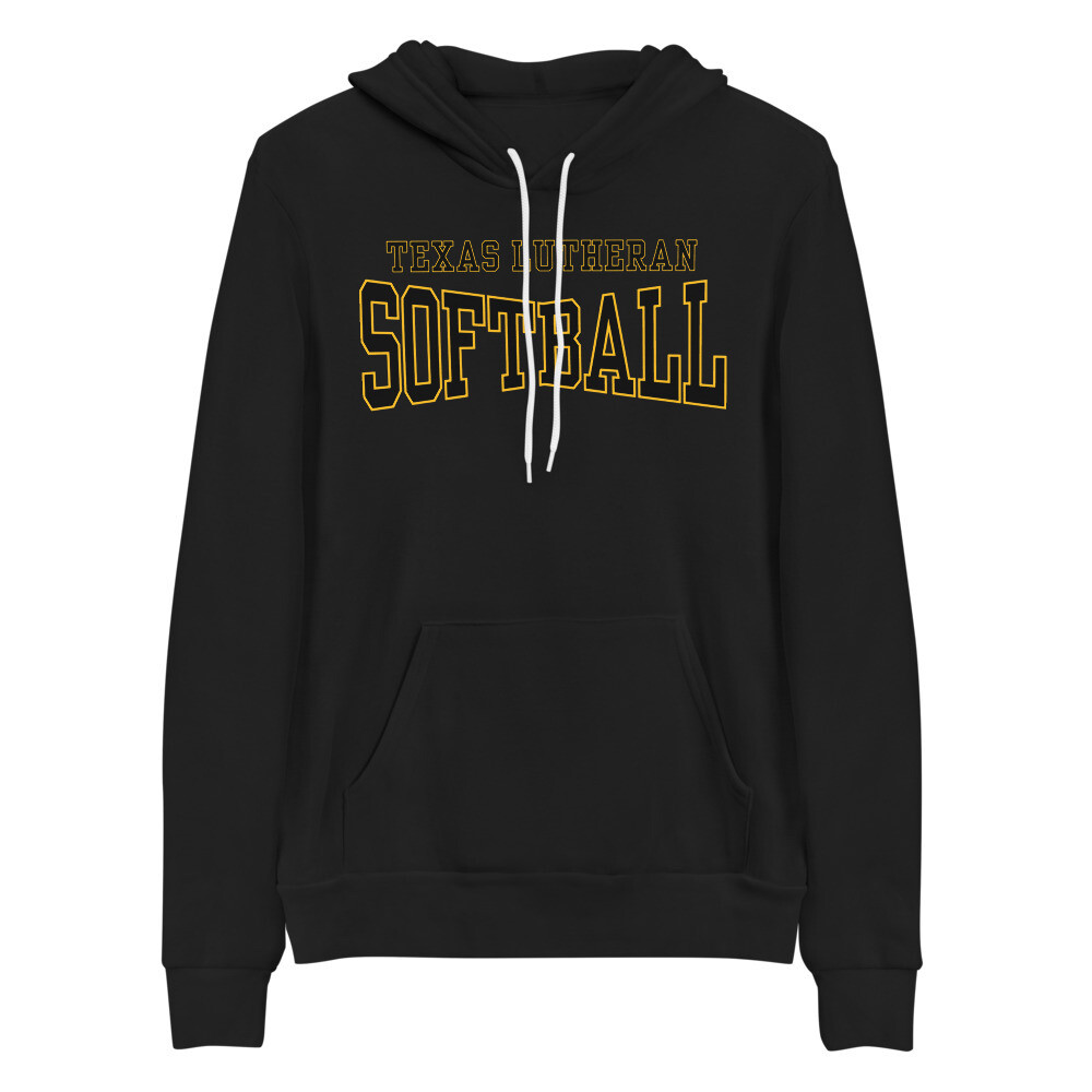 TLU Athletics Softball Unisex hoodie, Color: Black, Size: S