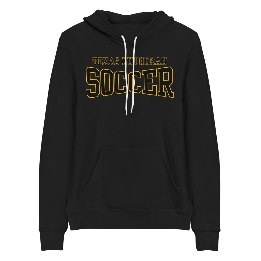 TLU Athletics Soccer Unisex hoodie, Color: Black, Size: S