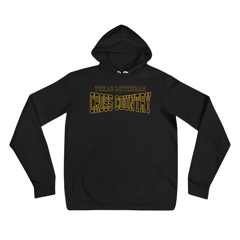 TLU Athletics Cross Country Unisex hoodie, Color: Black, Size: S