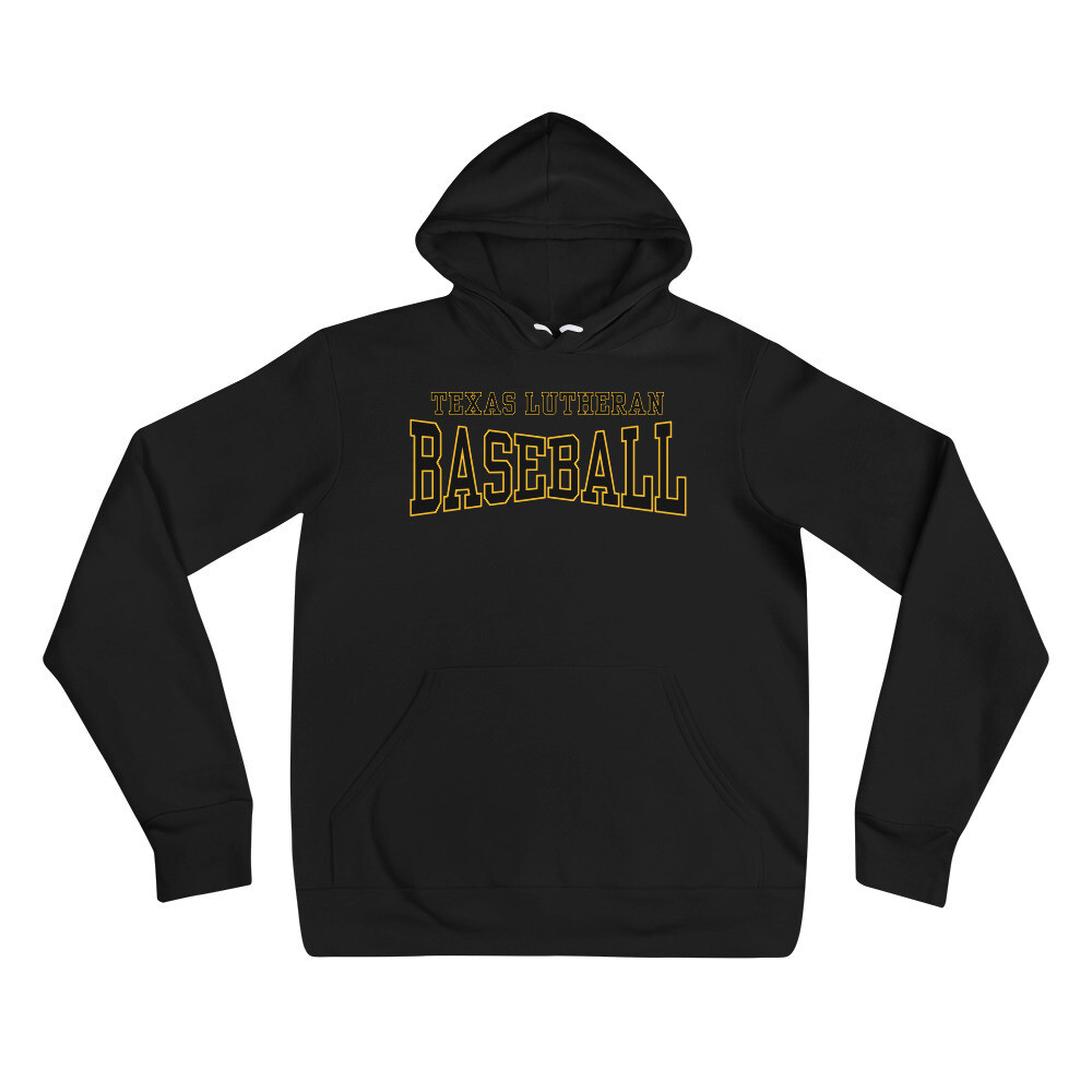 TLU Athletics Baseball Unisex hoodie, Color: Black, Size: S