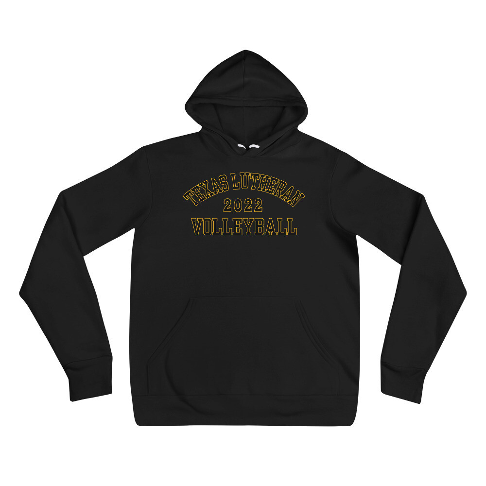 TLU Athletics Volleyball Unisex hoodie, Color: Black, Size: S