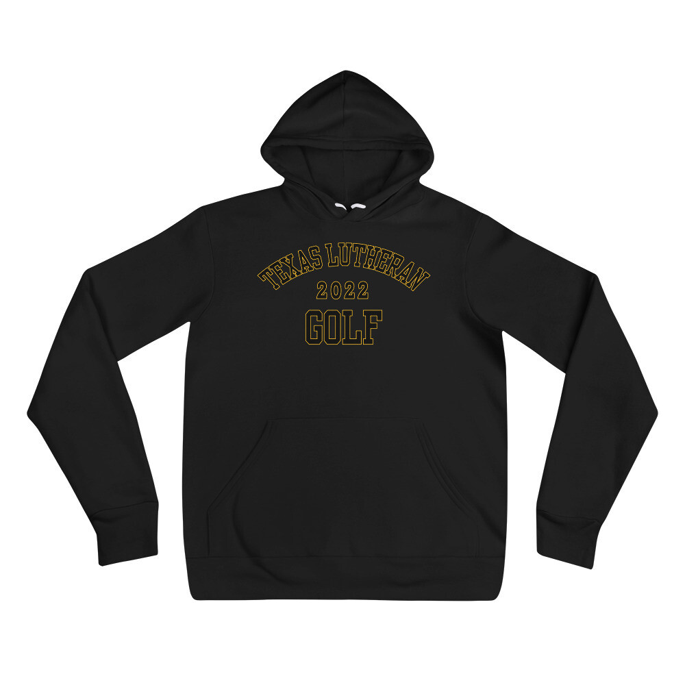 TLU Athletics Golf Unisex hoodie, Color: Black, Size: S