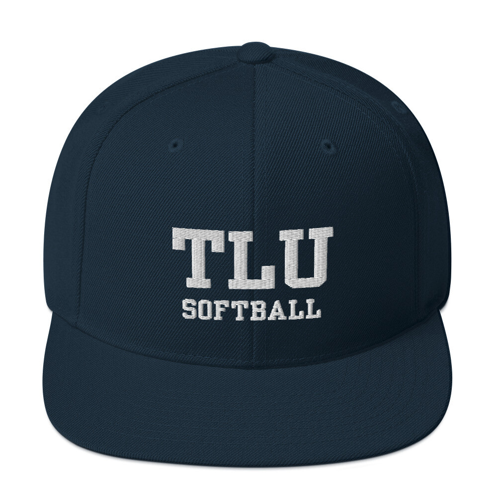 TLU Athletics Softball Snapback Hat, Color: Dark Navy
