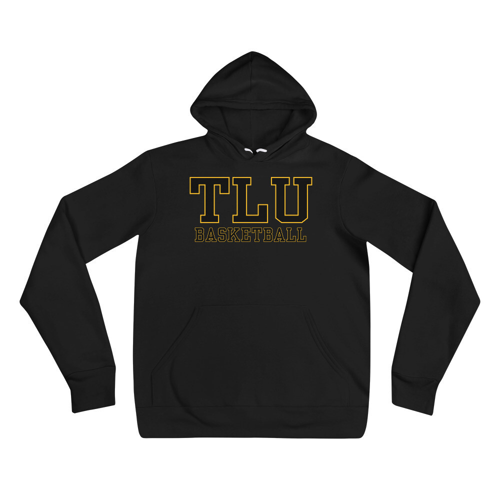 TLU Athletics Basketball Unisex hoodie, Color: Black, Size: S