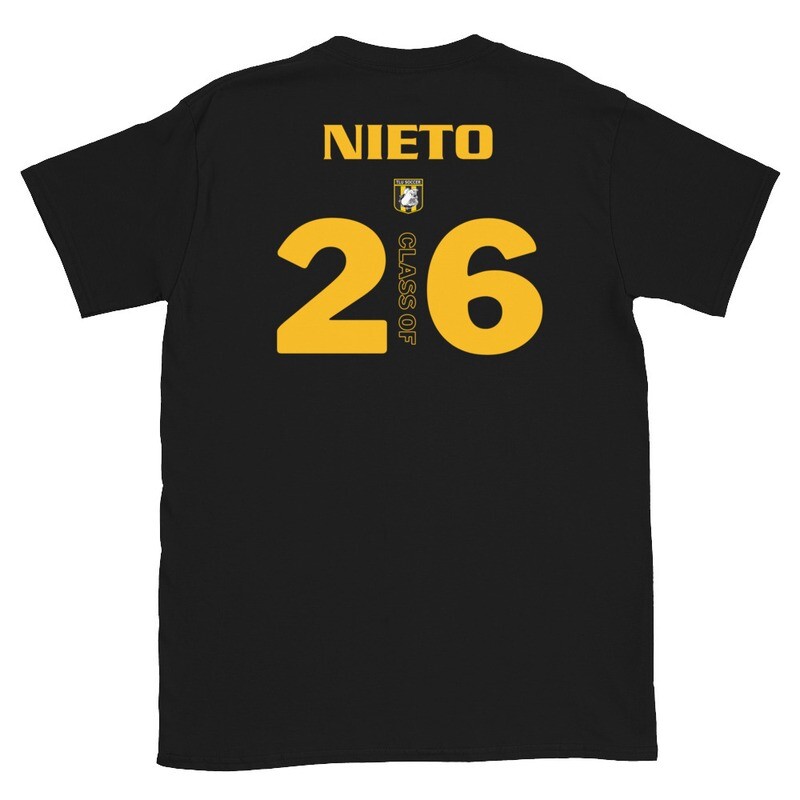 Nieto 2026 Short-Sleeve Unisex T-Shirt, Color: Black, Size: S