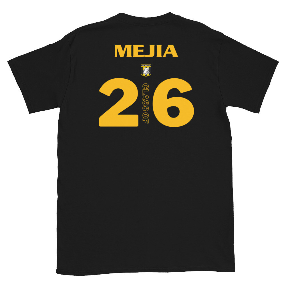 Mejia 2026 Short-Sleeve Unisex T-Shirt, Color: Black, Size: S