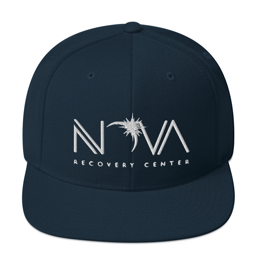 Nova Recovery Center Snapback Hat | White Logo, Color: Dark Navy