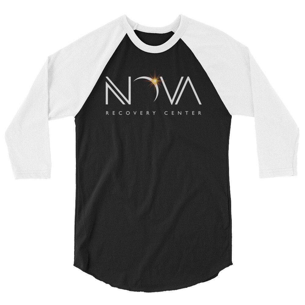 Nova 3/4 sleeve raglan shirt, Color: Black/White, Size: XS