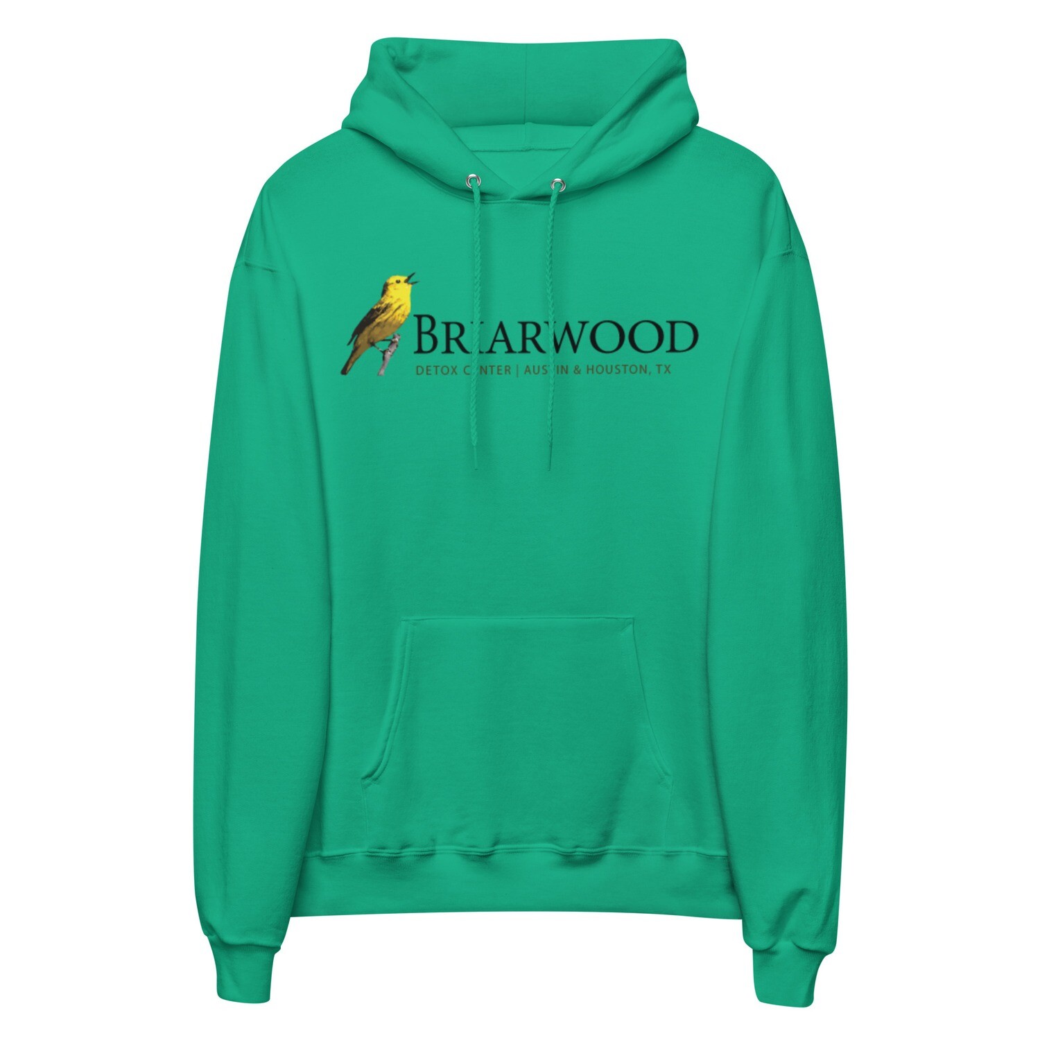 BWD Black Unisex fleece hoodie, Color: Kelly Green, Size: S