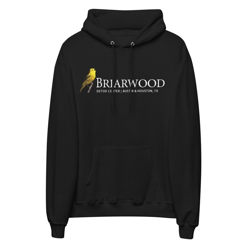 BWD White Unisex fleece hoodie, Color: Black, Size: S