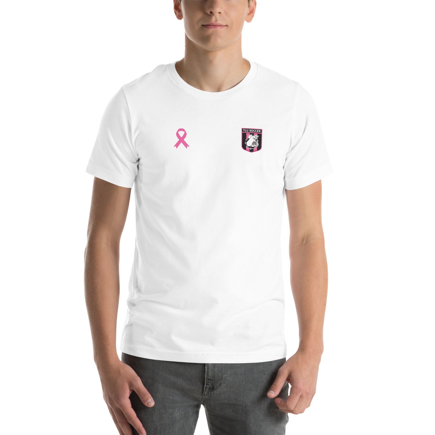 TLU MSOC Unisex Breast Cancer Awareness White