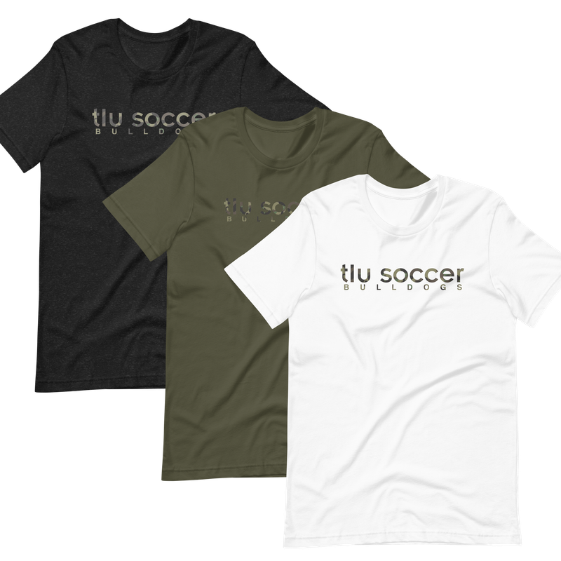 TLU MSOC Unisex Military Appreciation Night Black/White/Military Green Camo Lettering