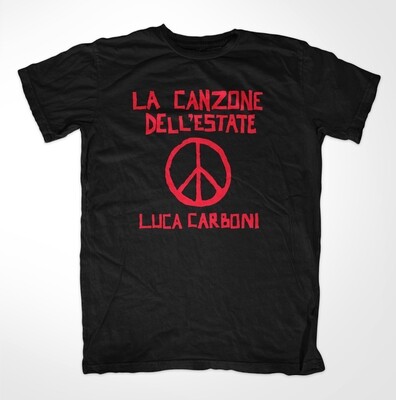 T-shirt NERA, UNISEX "La Canzone dell'estate" - Luca Carboni