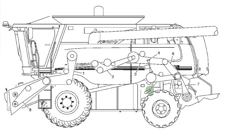 Correa batidor de descarga