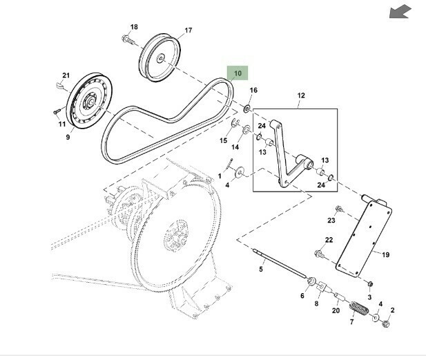 Correa mando elevador de retrilla