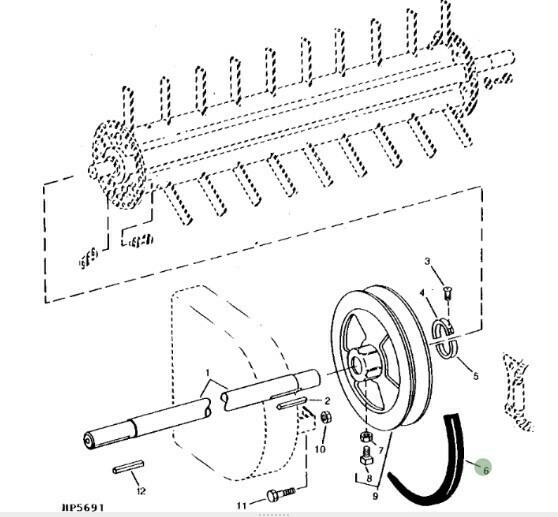 Correa mando del picador trasero