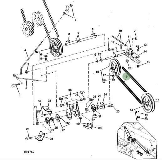 Correa mando del picador trasero