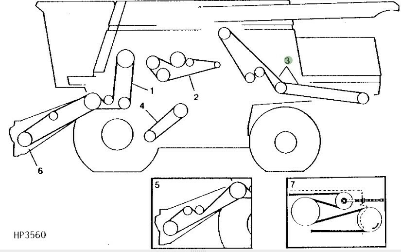 Correa mando del picador trasero