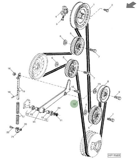 Correa elevador de grano limpio