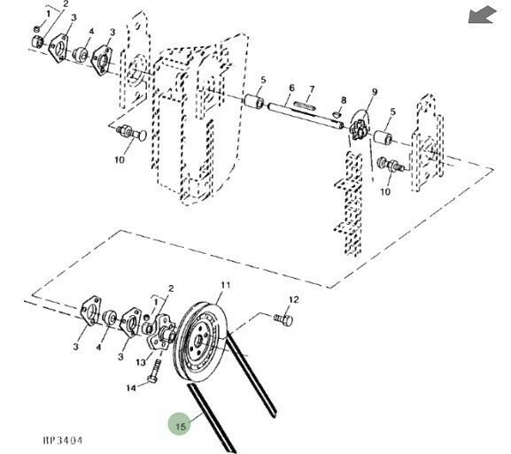 Correa elevador de grano limpio