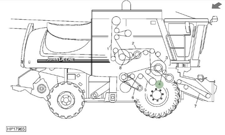 Correa trapezoidal transmisión del acelerador de alimentación