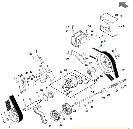 Correa batidor de descarga