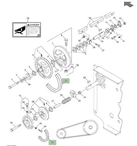 Correa ventilador de limpieza