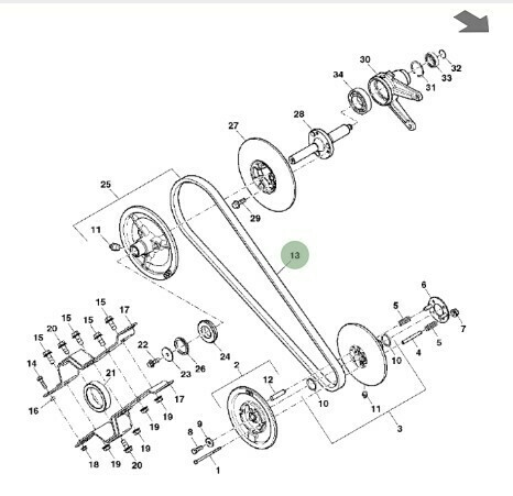 Correa ventilador de limpieza