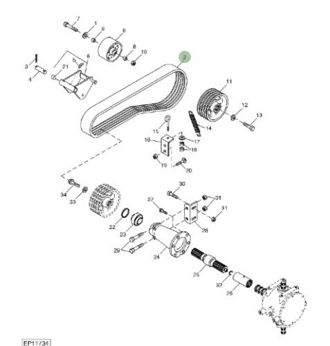 Correa mando de rotor