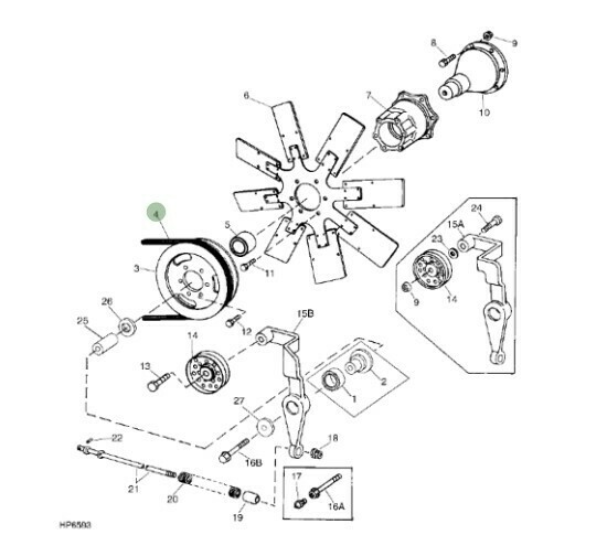 Correa ventilador motor