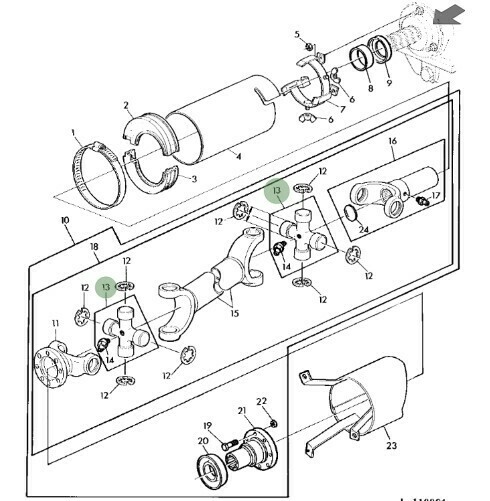 Cruceta cardan tracción delantera