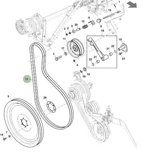 Juego de correas acelerador de alimentación
