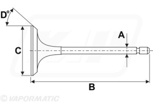 Válvula de admisión STD.